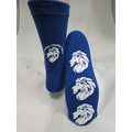 Royal Blue Adult Mid-Calf Comfort Slipper Socks